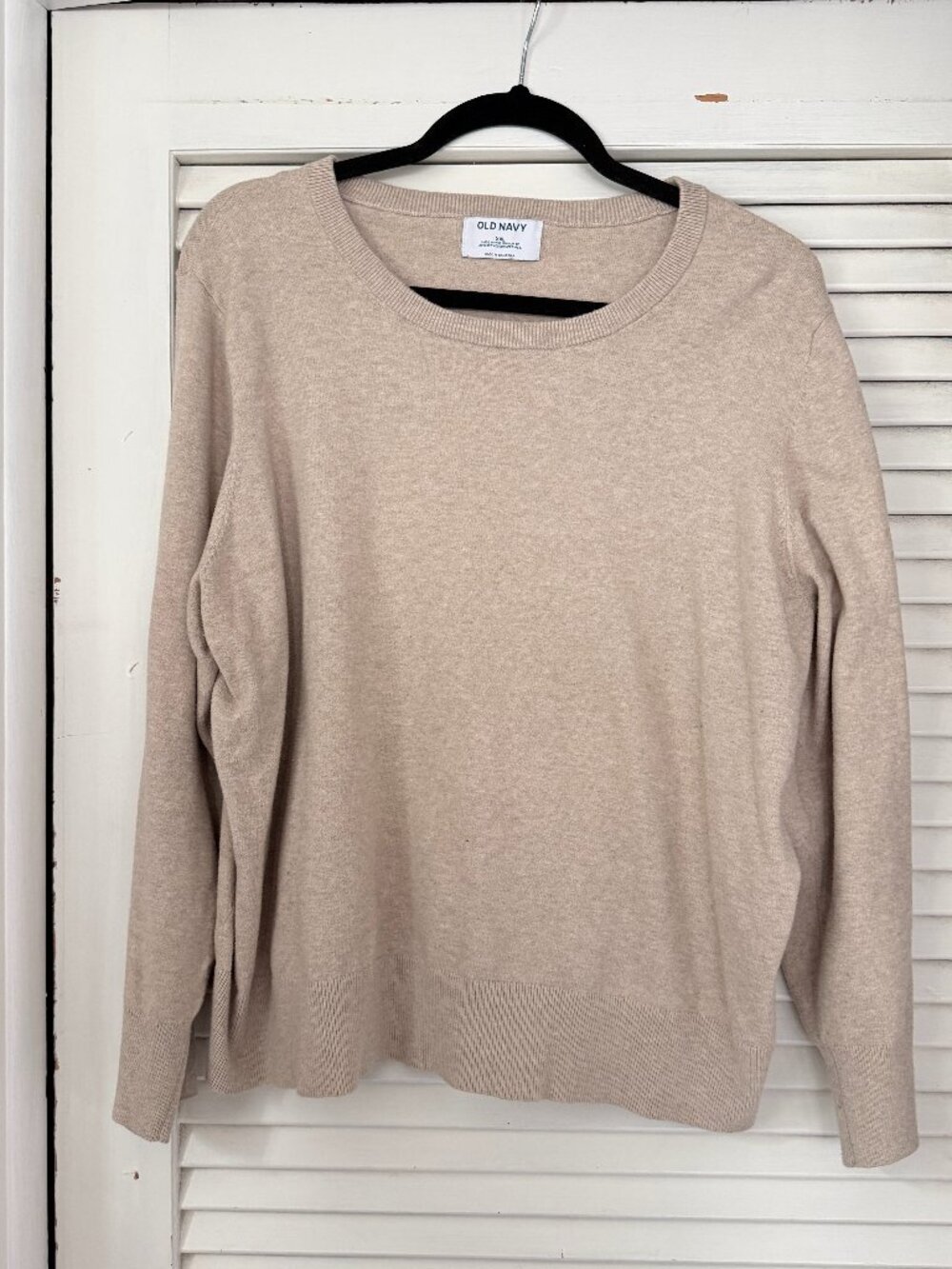Old Navy SoSoft Lite Crew Neck Sweater Tan Brown Size XXL Mushroom